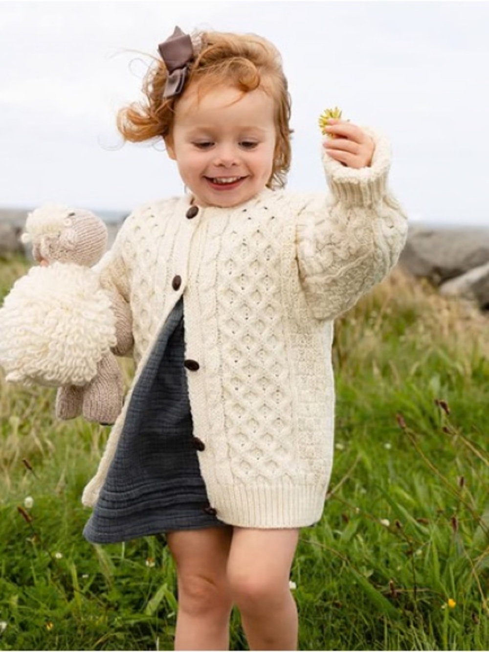The Village Store / Wool Hand Made Girl Cardigan Sz 3/4